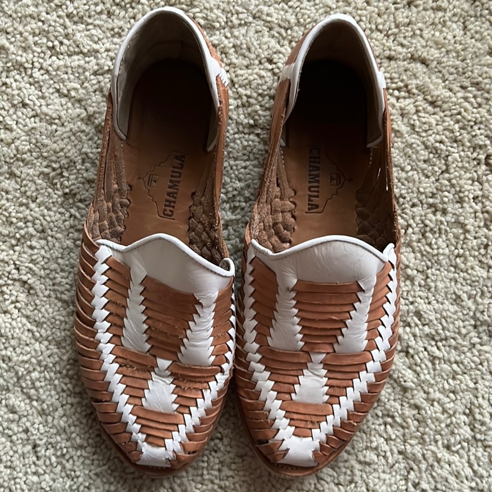 Huarache sandals, unmarked size, but fit like a women’s size 9